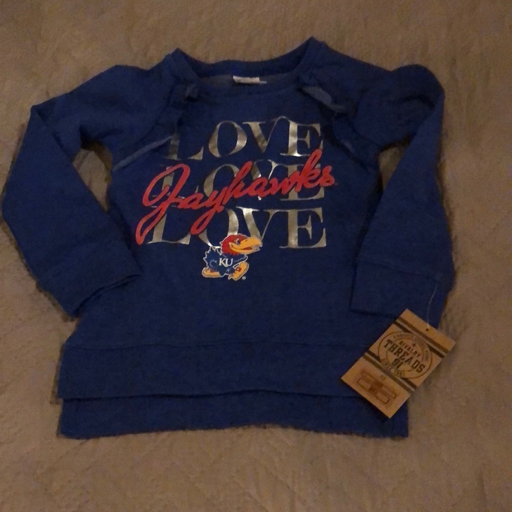 *7 for $25* Kentucky Jayhawks Girls XS (4/5) Sweatshirt NWT
